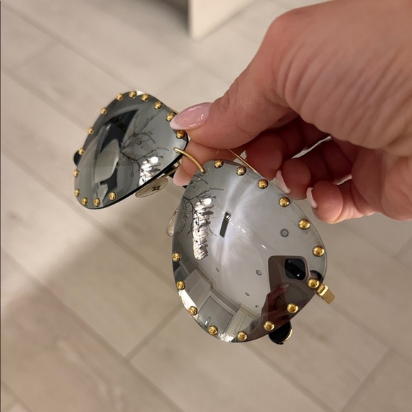Louis Vuitton Black and Gold Studded Sunglasses - Picture 2 of 4